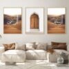 Toile Calligraphie Coranique et Porte Arabe - 9