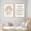 Toile Pépinière Arc-en-Ciel Beige Bismillah - 11