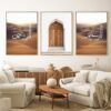 Toile Calligraphie Coranique et Porte Arabe