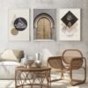 Tableau Bohème de Porte avec Arche Marocaine