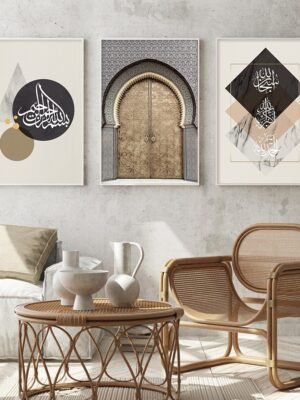 Tableau Bohème de Porte avec Arche Marocaine
