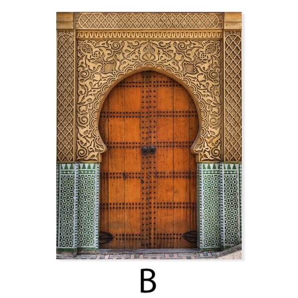 Affiche Porte Marocaine Dorée avec Allah - 2