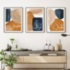 Toile Beige Lignes Abstraites Salam Sabr - 4