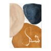 Toile Beige Lignes Abstraites Salam Sabr - 7