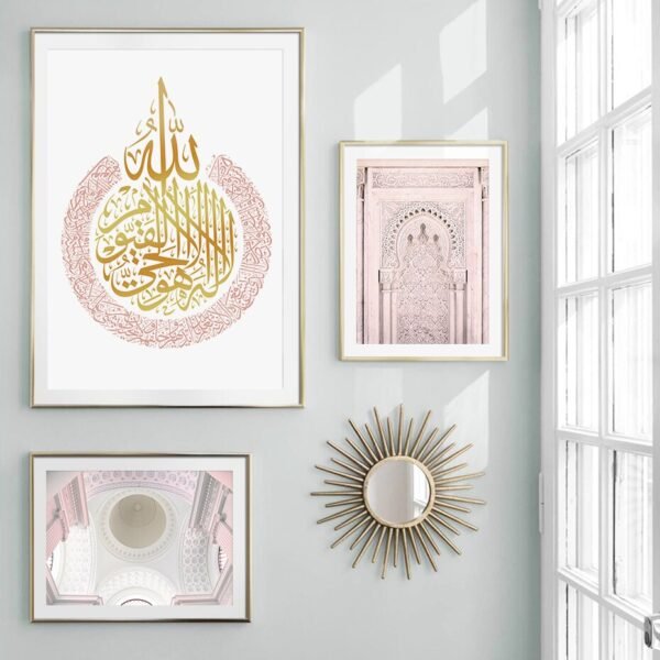 Toile Porte Marocaine Rose Doré - 3
