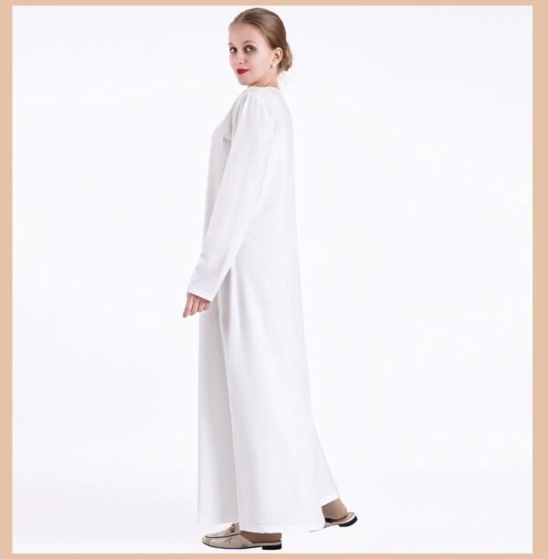 Robe Abaya Intérieure à Manches Longues - 6