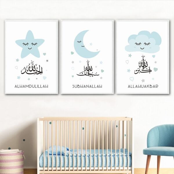 Poster Cartoon Bleu Bismillah