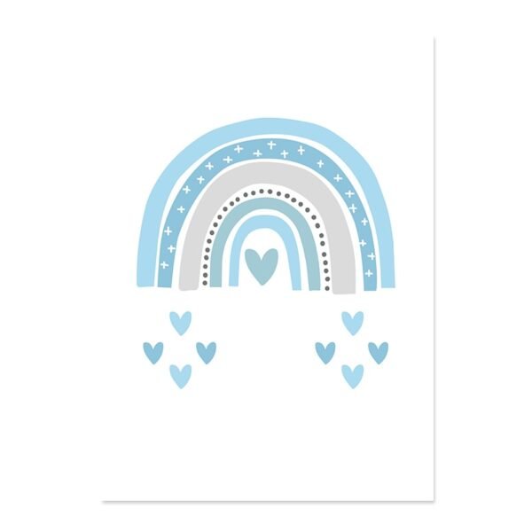 Affiche de Naissance Personnalisée en Rose et Bleu - 4