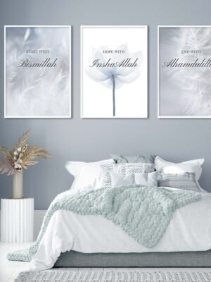 Toile Bleue Insha Allah Pissenlit Fleuri