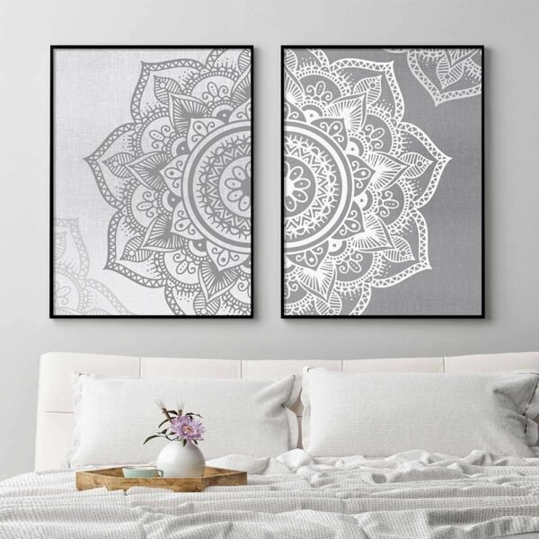 Tableau Mandala Floral Bohémien