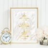 Toile Allah en Marbre Doré