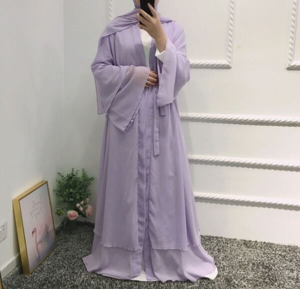 Kaftan Kimono avec Foulard - 7