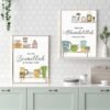 Toile Bismillah Alhamdulillah pour Cuisine