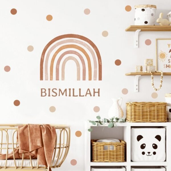Stickers Arc-en-ciel Bismillah Boho pour Chambre d'Enfants - 1