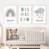 Toile Bismillah et Nuages Arc-en-ciel pour Enfants