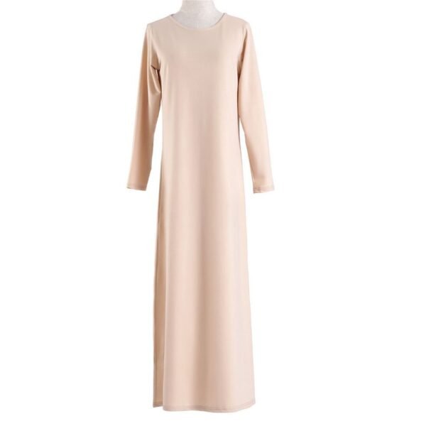 Robe Abaya Intérieure à Manches Longues - 8
