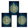 Toile Dorée Ayatul Kursi en Bleu - 4