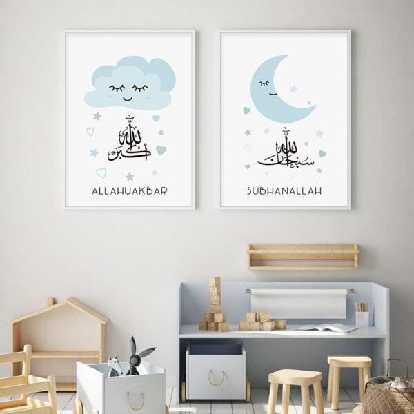 Poster Cartoon Bleu Bismillah - 2