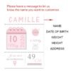 Affiche de Naissance Personnalisée en Rose et Bleu - 5