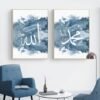 Tableau Abstrait Rose et Doré Ayatul Kursi et Shahada - 4