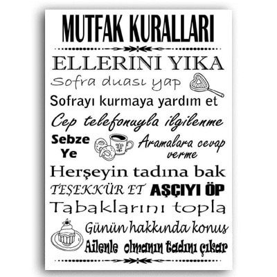 Toile Citations Islamiques de Cuisine - 3