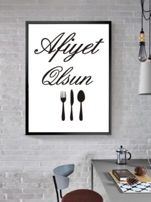Toile Murale Afiyet Olsun Cuisine