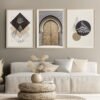 Tableau Bohème de Porte avec Arche Marocaine - 6