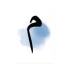 Toile Calligraphie Arabe en Aquarelle Bleue - 4