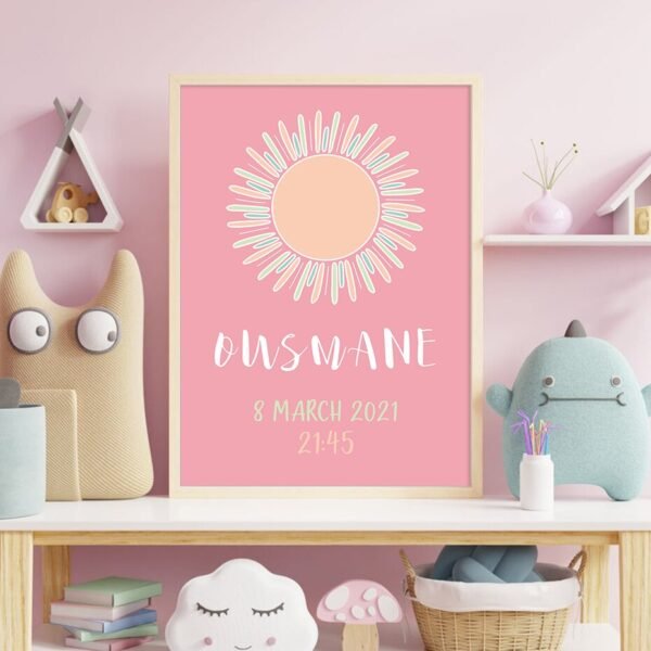 Poster Personnalisé Bismillah avec Arc-en-ciel pour Chambre d'Enfant - 13
