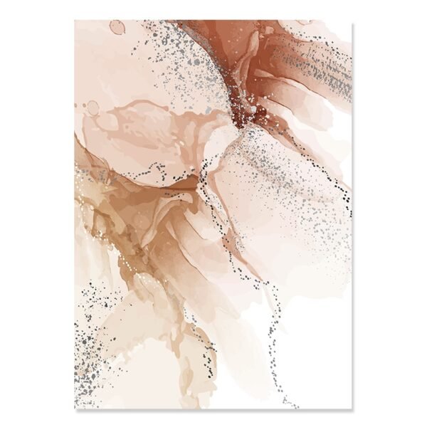 Affiche Marbre de Coran en Calligraphie Bohémienne Beige - 7