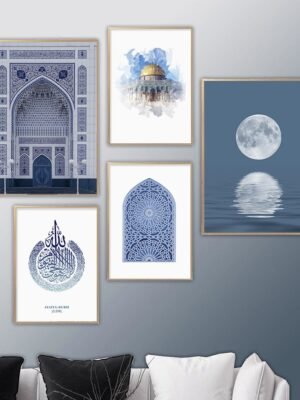Toile Mosquée de Tachkent Bleue