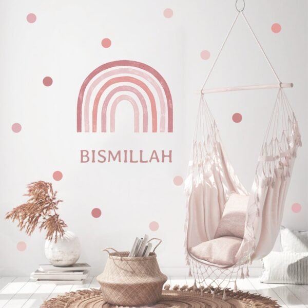 Stickers Arc-en-ciel Bismillah Boho pour Chambre d'Enfants - 8