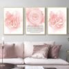 Tableau Abstrait Rose et Doré Ayatul Kursi et Shahada - 11