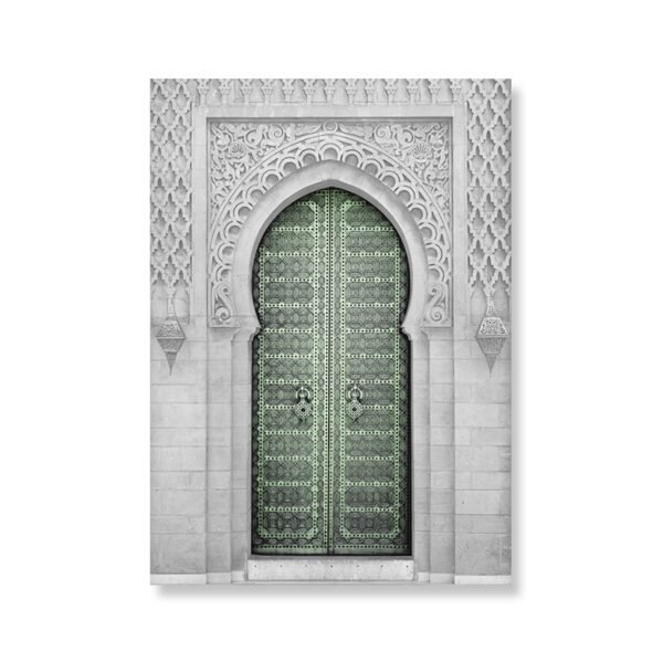 Toile d'Amour Verte Abstraite Moderne - 1