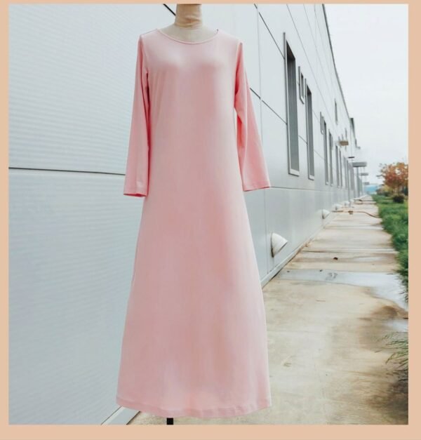 Robe Abaya Intérieure à Manches Longues - 7
