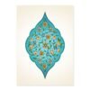 Toile Arabesque Florale en Turquoise - 5