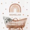 Stickers Arc-en-ciel Bismillah Boho pour Chambre d'Enfants