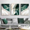 Tableau Famille et Amour sur Marbre Vert Doré