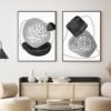 Toile Géométrique Allah et Muhammad - 6