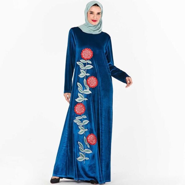Abaya Velours Brodé Automne