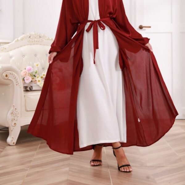 Kaftan Rouge Ouvert - 5