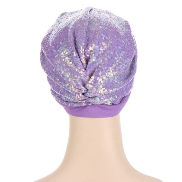 Turban à Sequins avec Nœud - 1