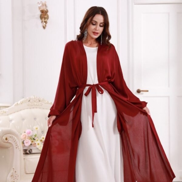Kaftan Rouge Ouvert - 4