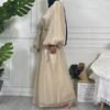 Abaya en Soie à Manches Lanterne - 8