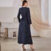 Abaya Maxi Élégante à Broderie - 5
