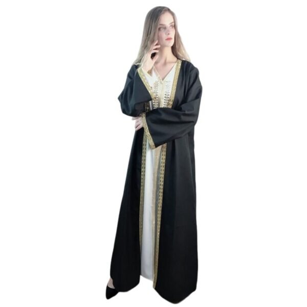 Abaya en Dentelle et Broderie - 2