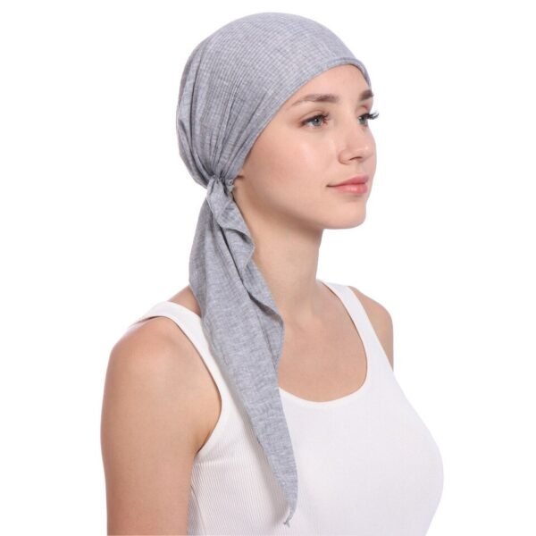 Bonnet Sous-Hijab en Coton Uni - 4