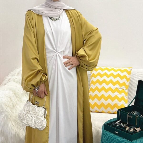 Abaya Kimono d'Été à Manches Bouffantes - 3