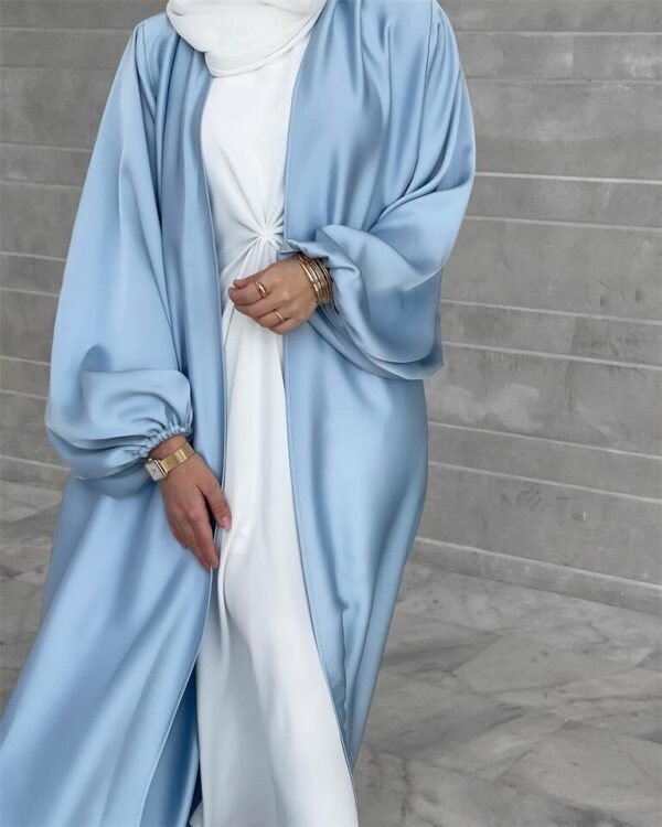 Abaya Kimono d'Été à Manches Bouffantes - 9