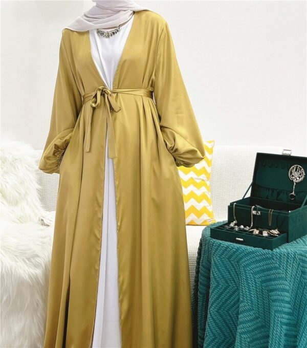 Abaya Kimono d'Été à Manches Bouffantes - 8